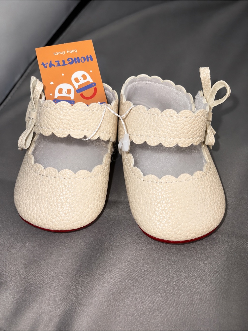 Cream Ivory Baby Mary Jane Bow Shoes NWT